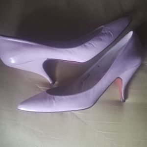 Pink leather shoes